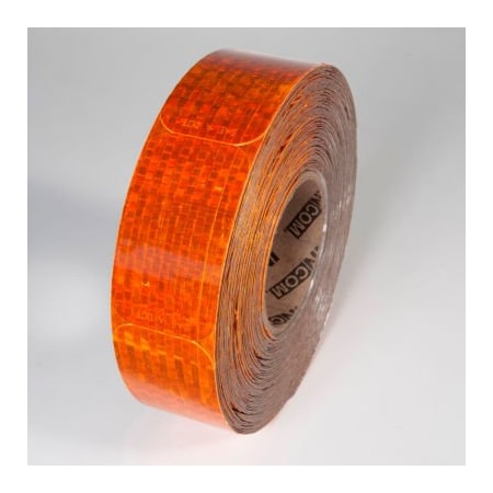 Top Tape And Label Reflective Marking Tape, Amber, 2"W x 3-1/2"W, 50/Roll, RR250AM RR250AM